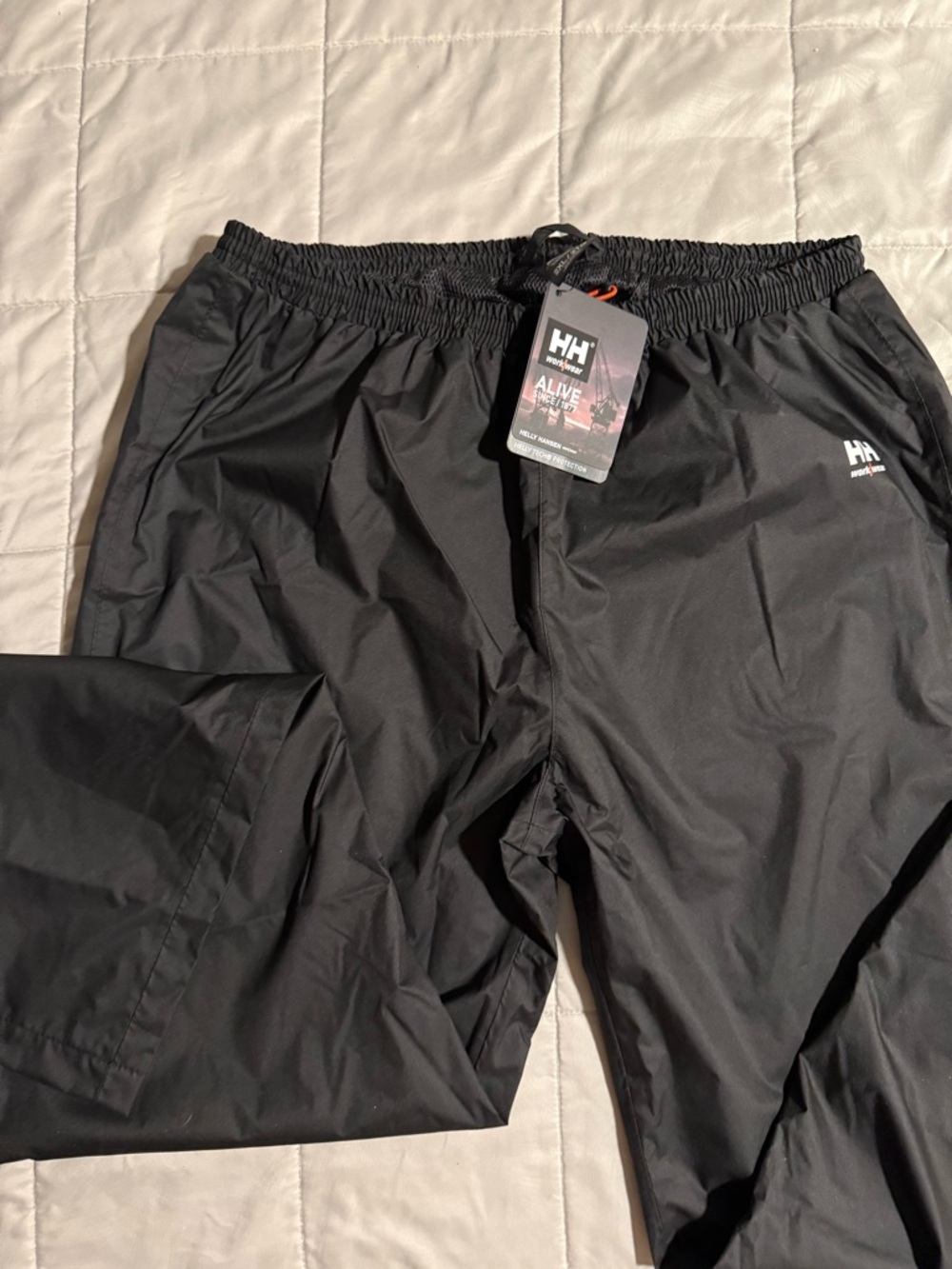 Helly Hansen Black Men's Rain Joggers with Elastic Waist